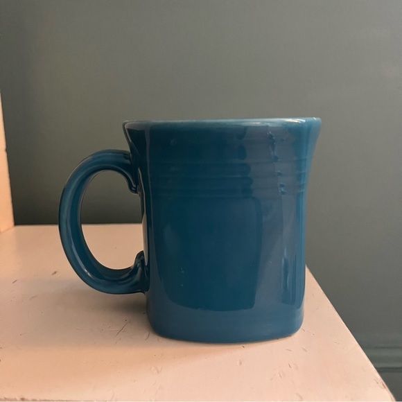 Fiesta Square Mugs (2), Made in USA, Vintage. Peacock Blue - Picture 13 of 15